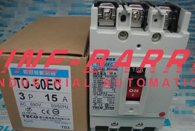 1PC TECO TO-50EC 3P 15A Fusion-free circuit breaker New