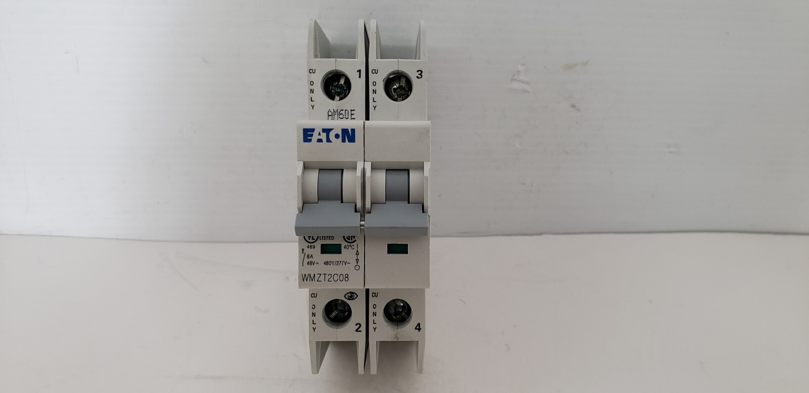 EATON WMZT2C08 (FAZ-C8-2-NA) CIRCUIT BREAKER, 8 AMP, 480Y/277V, 2 POLE, NIB