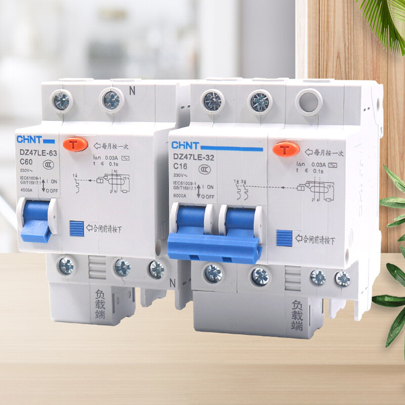 1P+N 3P+N 2P 3P 4P Leakage Protection Circuit Breaker DZ47LE Series AC 10A-60AMP