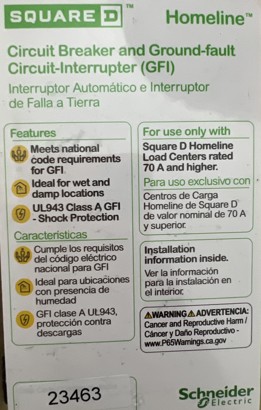 Square D HOM220GFIC 20 A Miniature Circuit Breaker