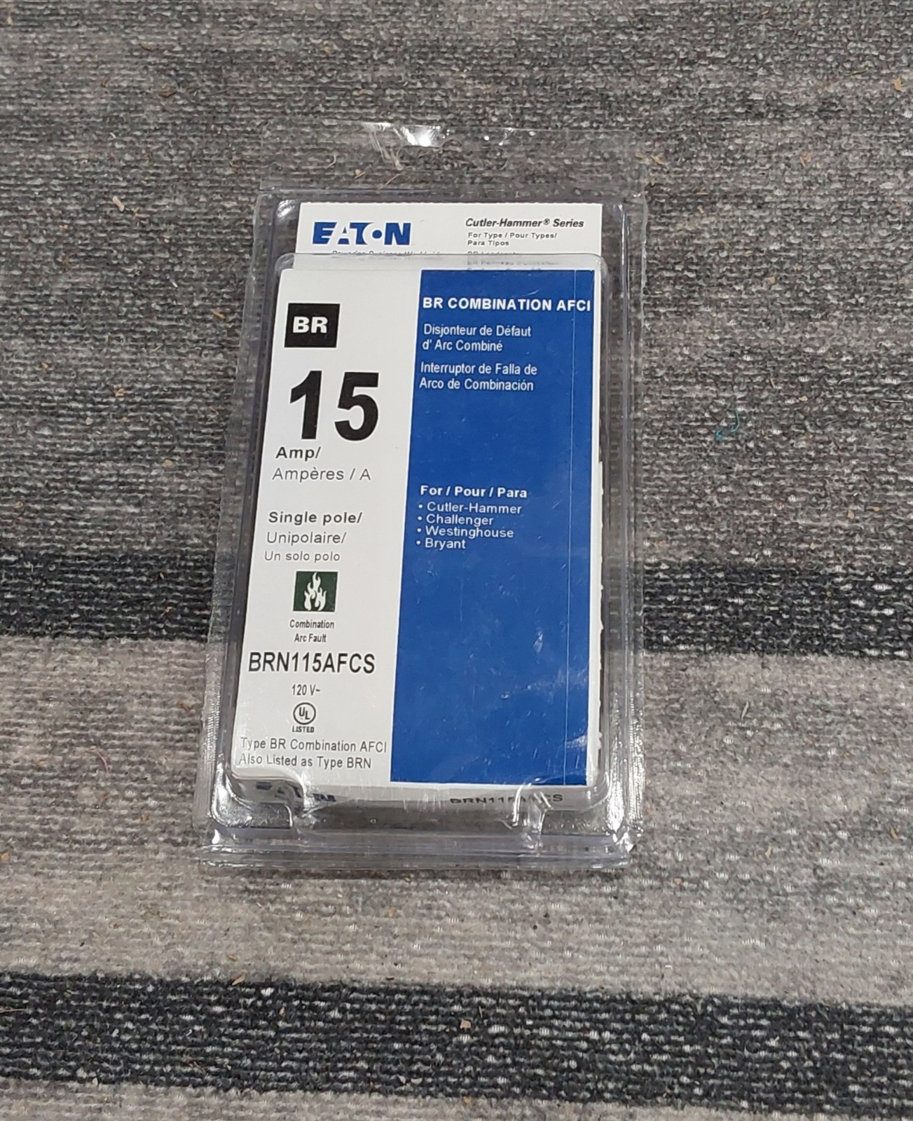Eaton BRN115AFCS – 15 Amp – 1 Pole – BR Combination AFCI NEW G