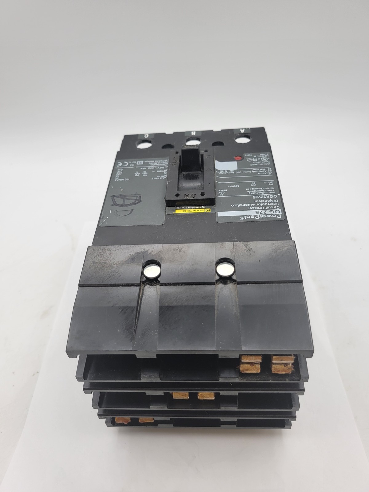 Square D QGA32225 Circuit Breaker 225A 240VAC Type QG 3P PowerPact
