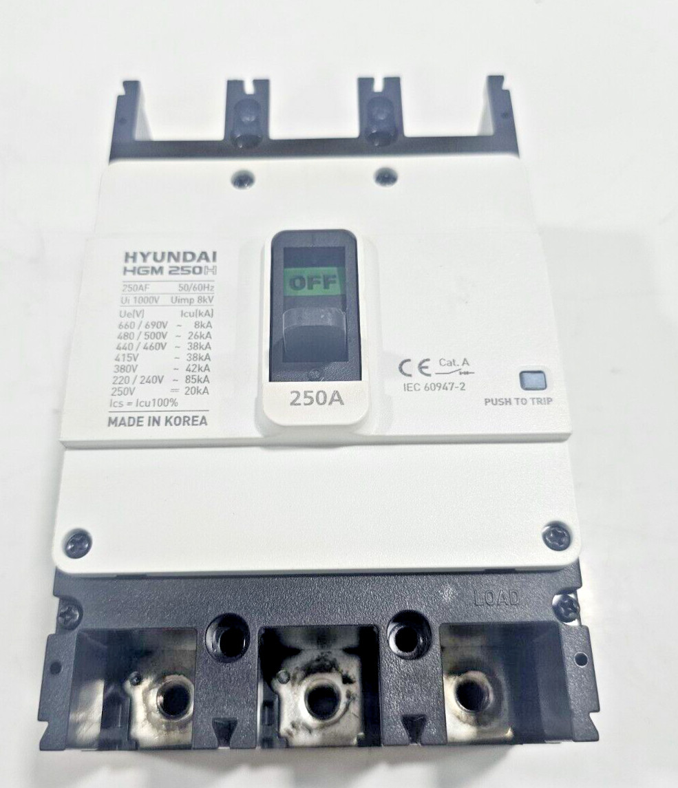 HYUNDAI ELECTRIC HGM250H CIRCUIT BREAKER 250A 3P 460VAC 38KA