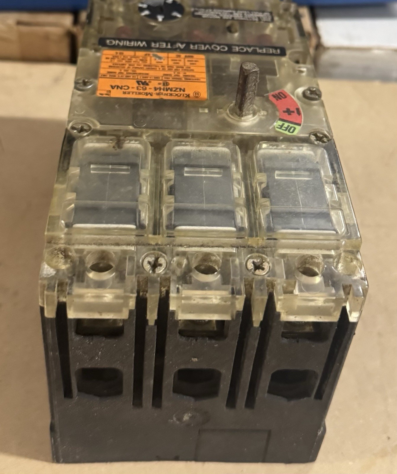 Klöckner-Moeller NZMH4-63-CNA Main Breaker 63A 3-Pole 600V AC Thermal Overload