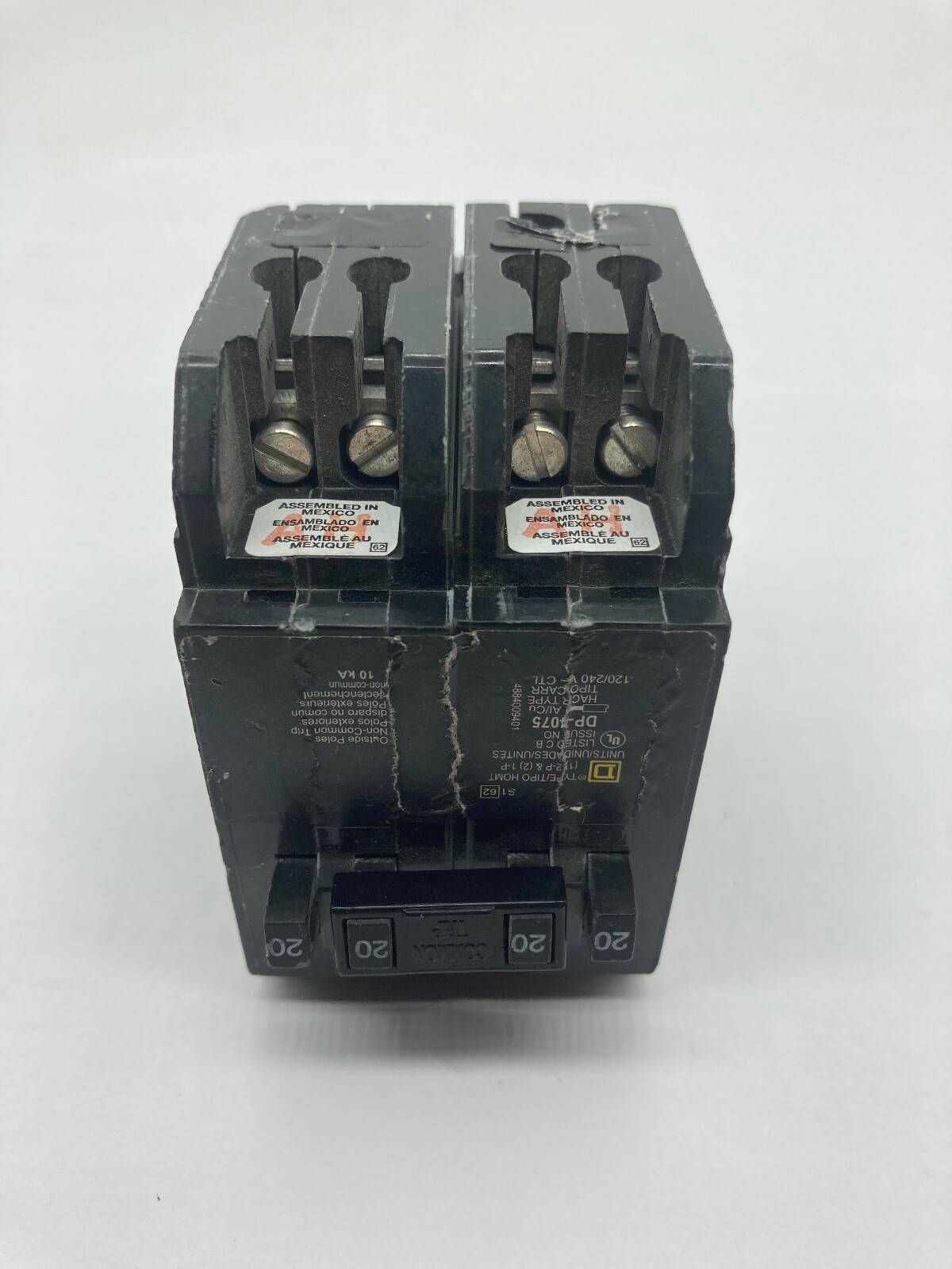 HOMT2020220 Homeline Square D QuaTwo 1 Pole 20 Amp 1 2P 20A Plug In Breaker CHIP