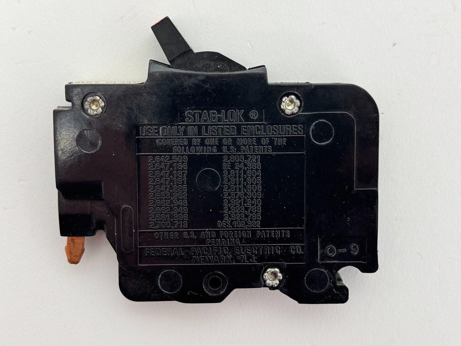 Federal Pacific Electric NC115 1 Pole 15 Amp 120v Stab-Lok Circuit Breaker