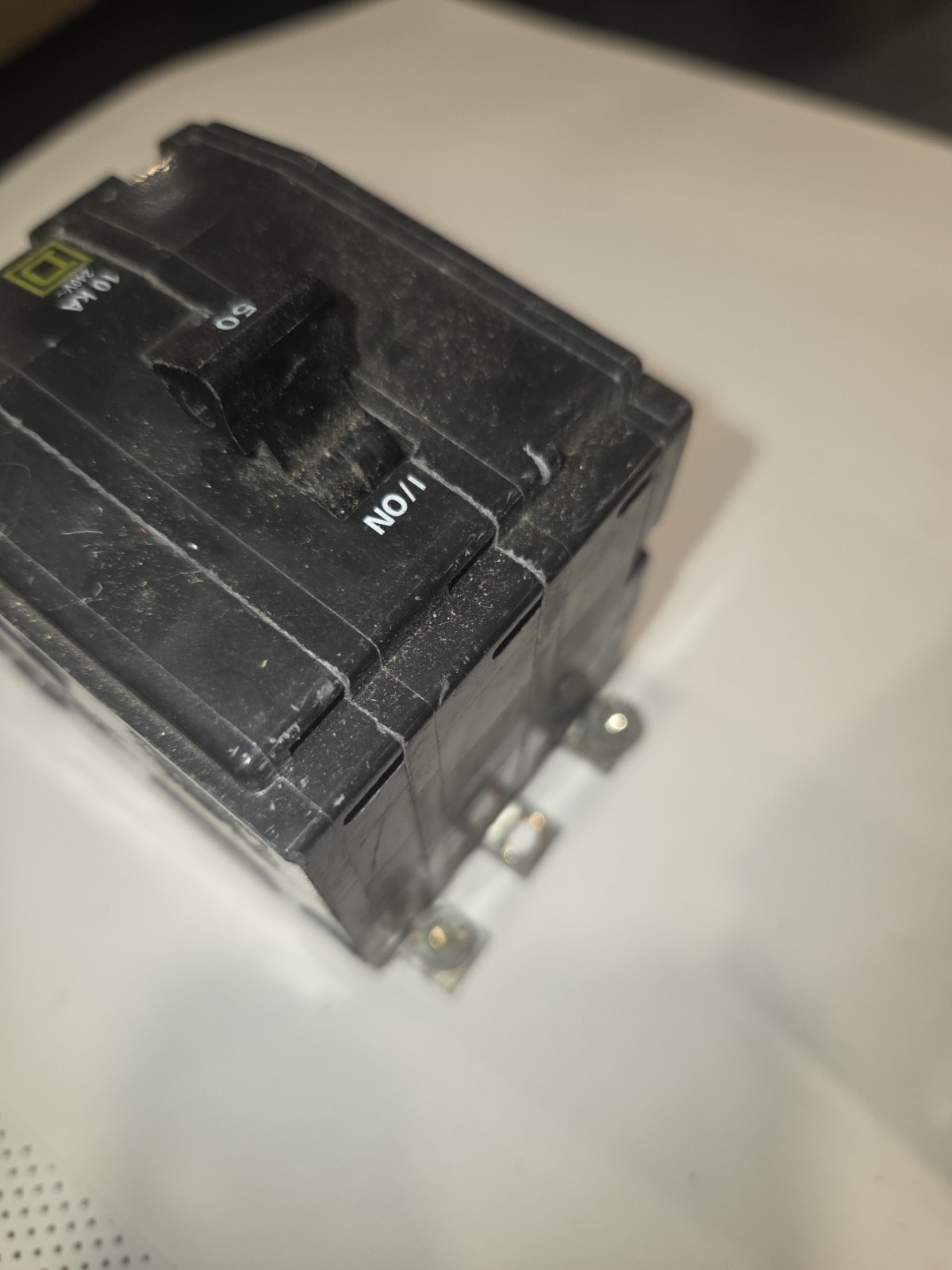 Circuit Breaker Square D QO350 50 Amp 3 Pole 240V 10kA Plug On
