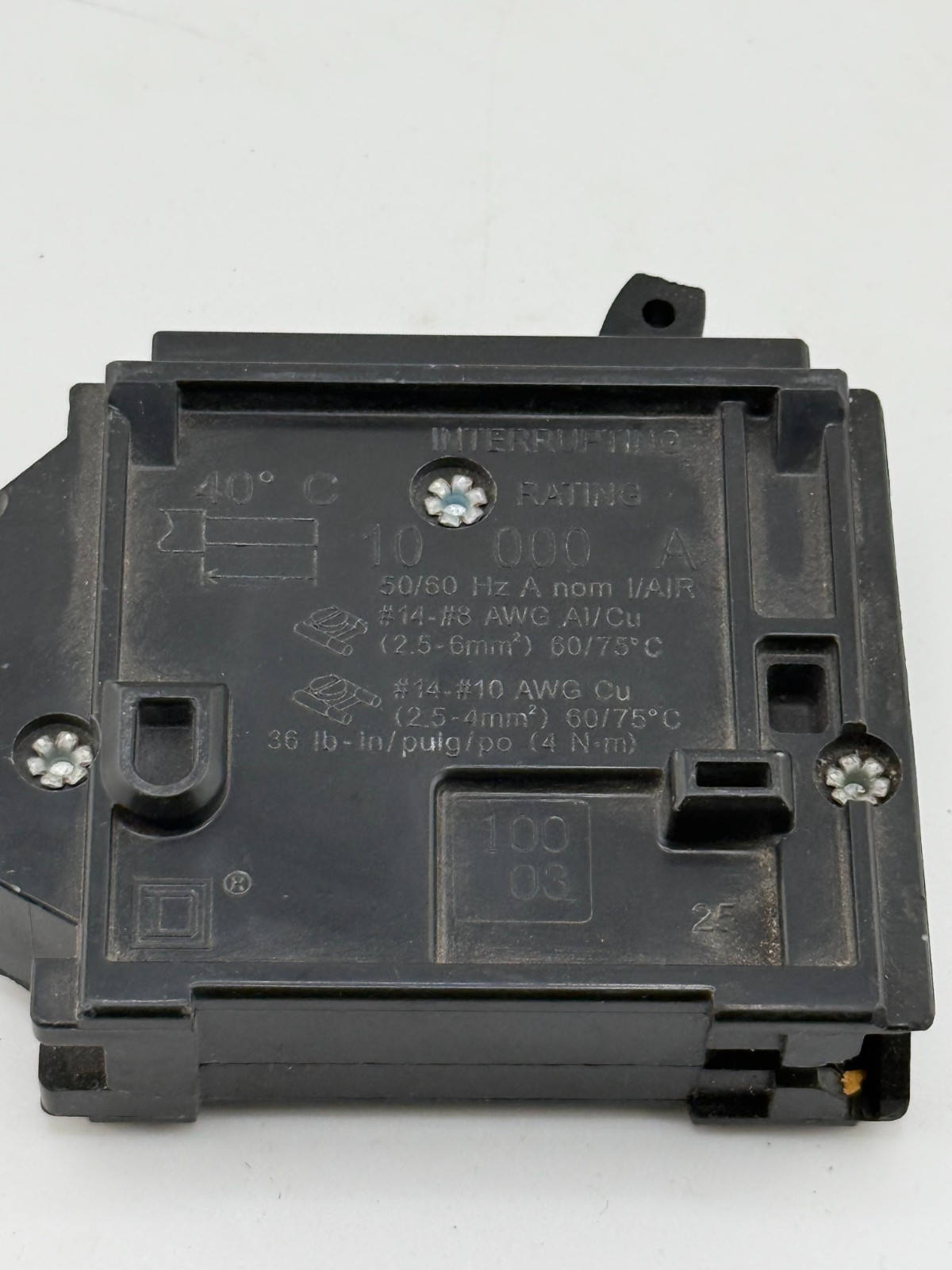 Square D 20 AMP DP-4075 Type HOM Circuit Breaker 1-Pole (used)