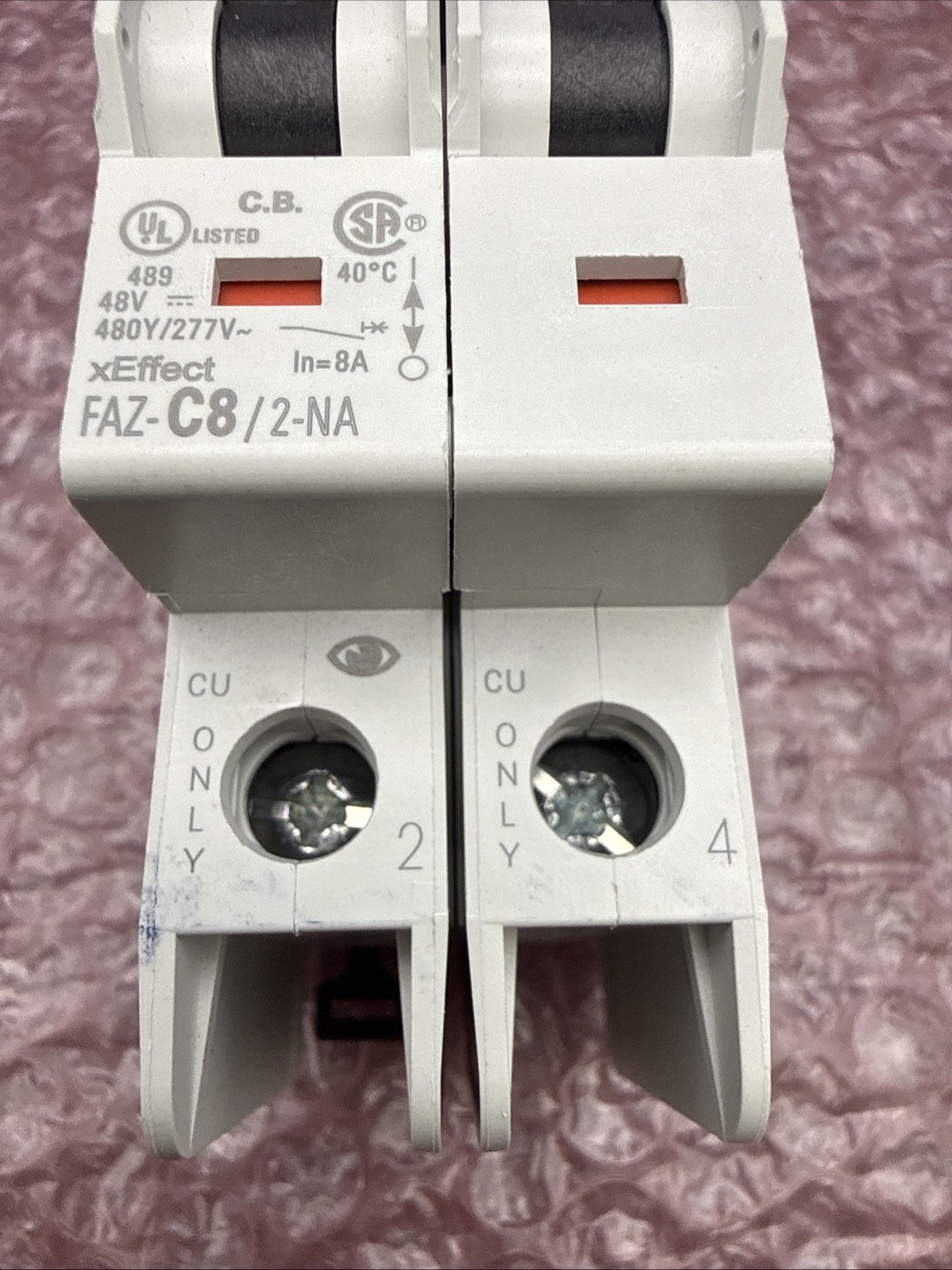 Eaton FAZ-C8/2-NA 2 Pole 8A Trip C Miniature Circuit Breaker – New Open Box