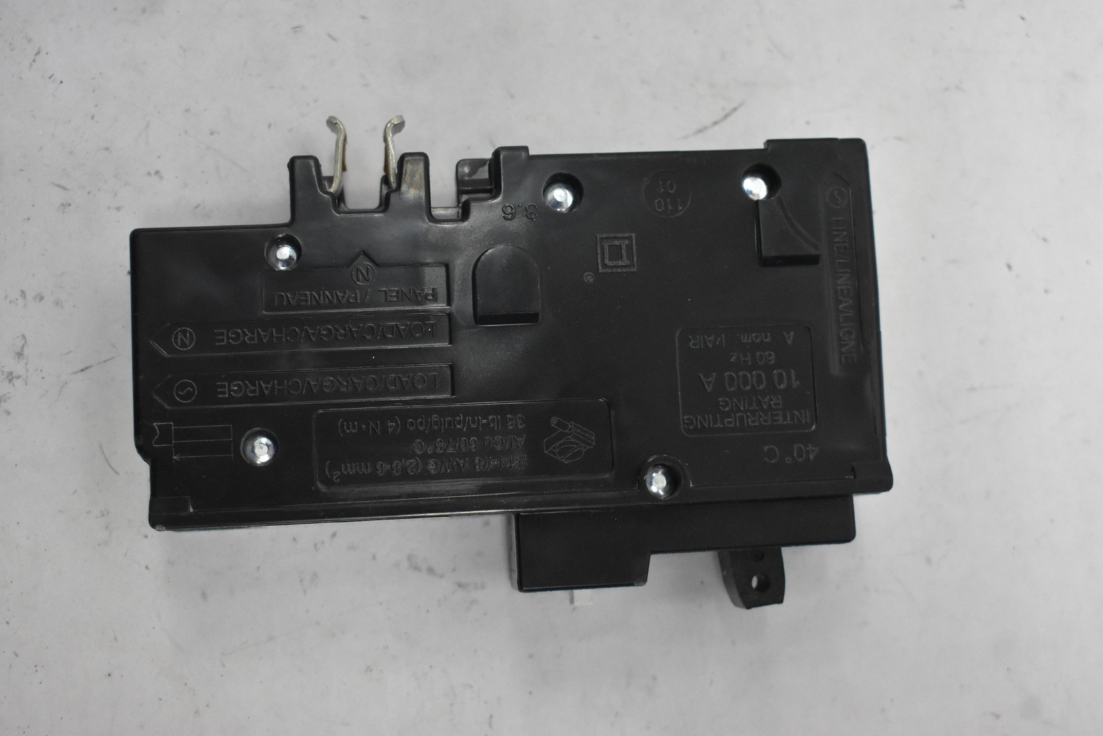 Square D HOM115PCAFI 15A 1-Pole Supplementary Protector Plug-On Neutral Black