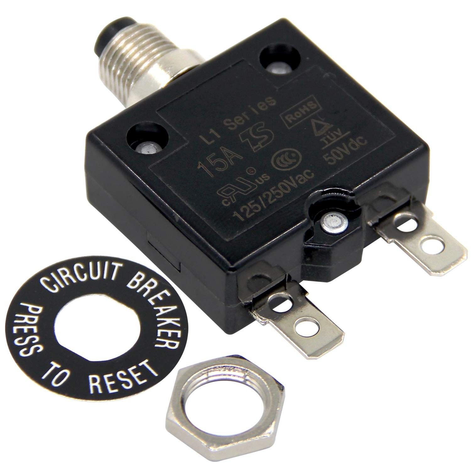 Thermal Circuit Breaker 15A with 1000 Amp Interruption – L1 Series Protection