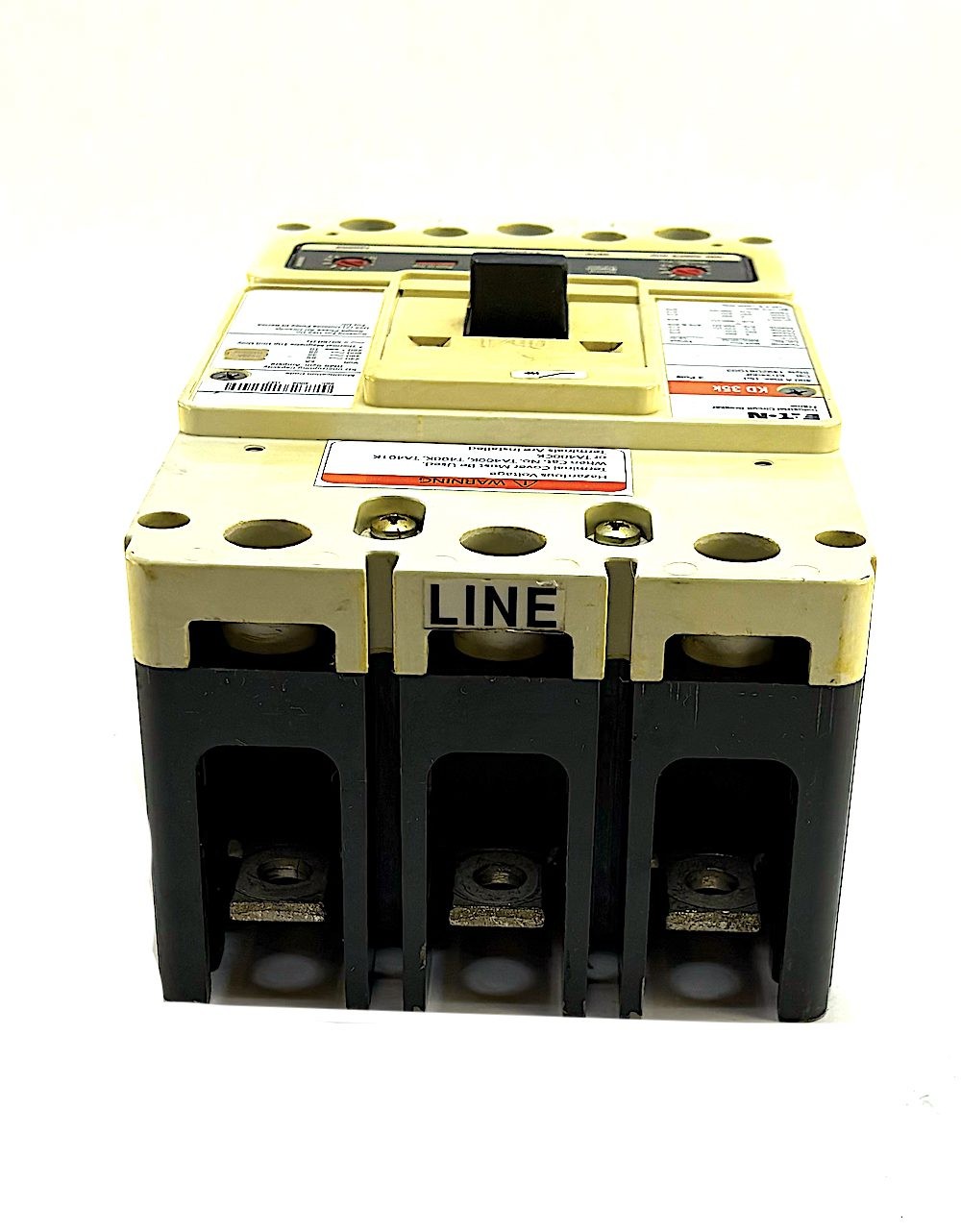 Eaton KD3400F 3 Pole 400 Amp 600 Vac Circuit Breaker400 Amp Trip Unit