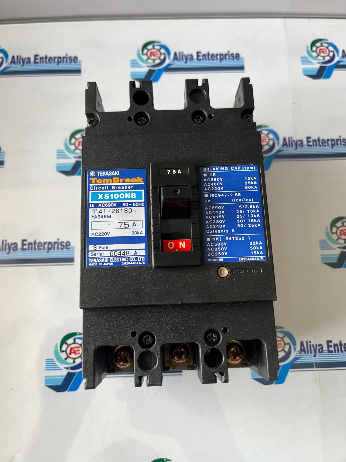 TERASAKI XS100NB 75A 3POLE CIRCUIT BREAKER FREE FAST SHIPPING MADE IN JAPAN