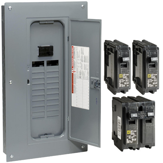 Square-D 100-Amp 20-Space 40-Circuit Indoor Main-Breaker Panel Load-Center