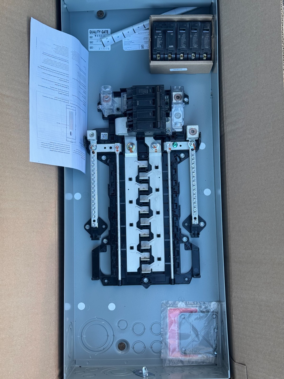 ABB 200A 20 Space 40 Circuit Outdoor Main Breaker Panel Value Pack PAM2020RPA