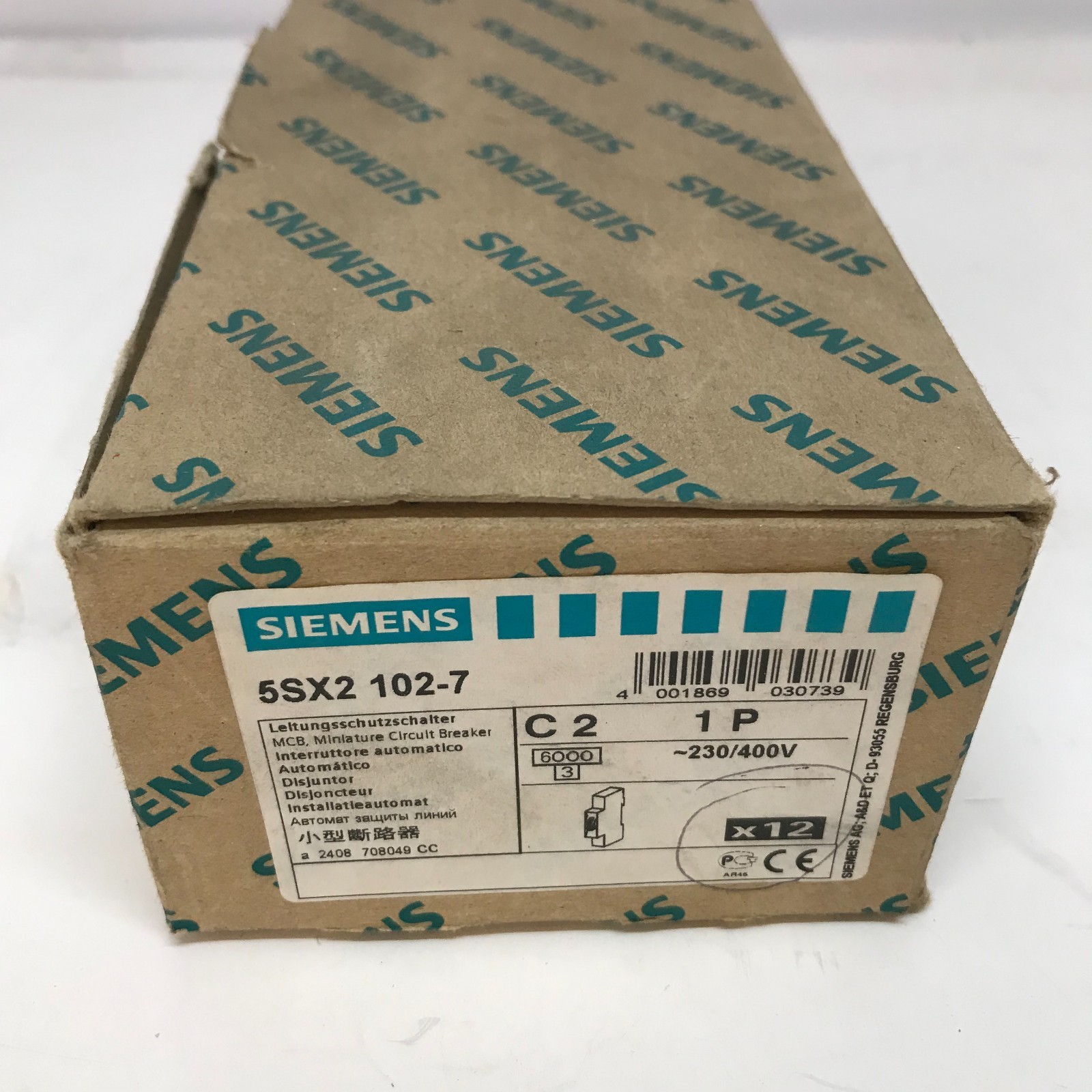 Siemens Miniature Circuit Breaker 5SX2 102-7 – New in box (Qty 12)