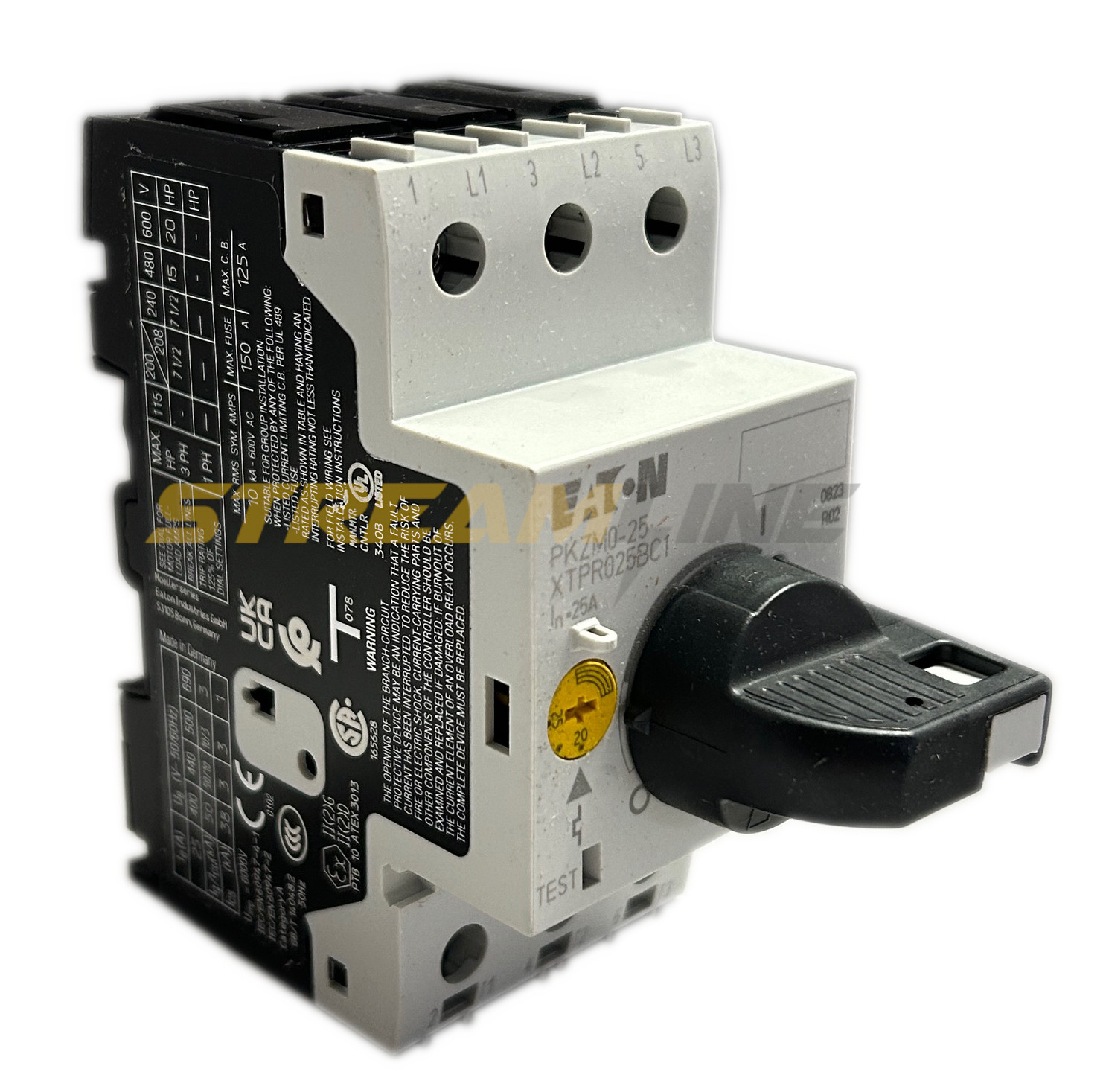 Eaton PKZM0-25/AK Motor Circuit Protector, 20-25 Amp, 380/400V, 3P, 45mm, 12.5kW