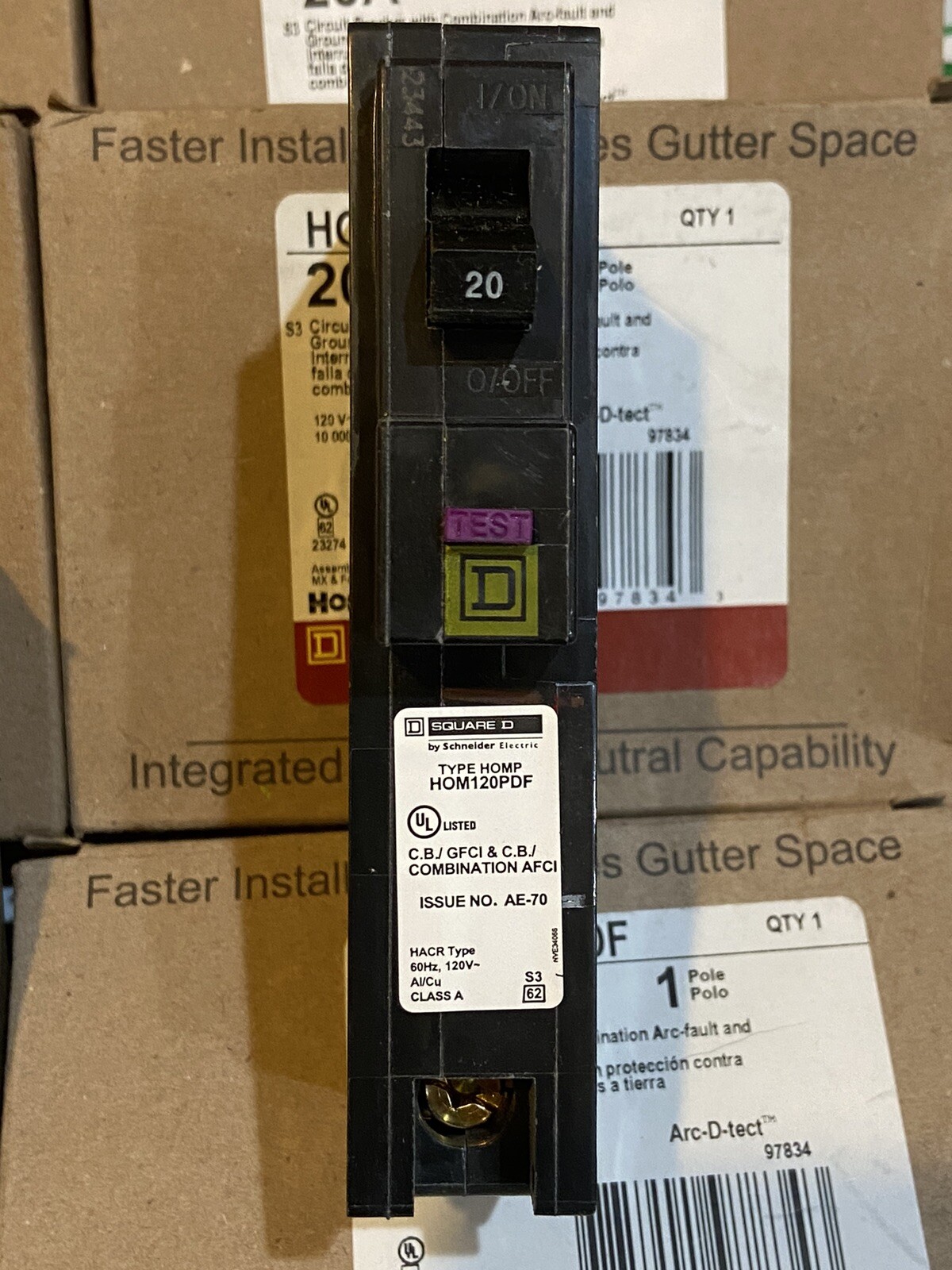 Pack Of 10 Pcs Square D HOM120PDF 120V 20A DUAL FUNCTION HOM120PDFC 🆕📦✅