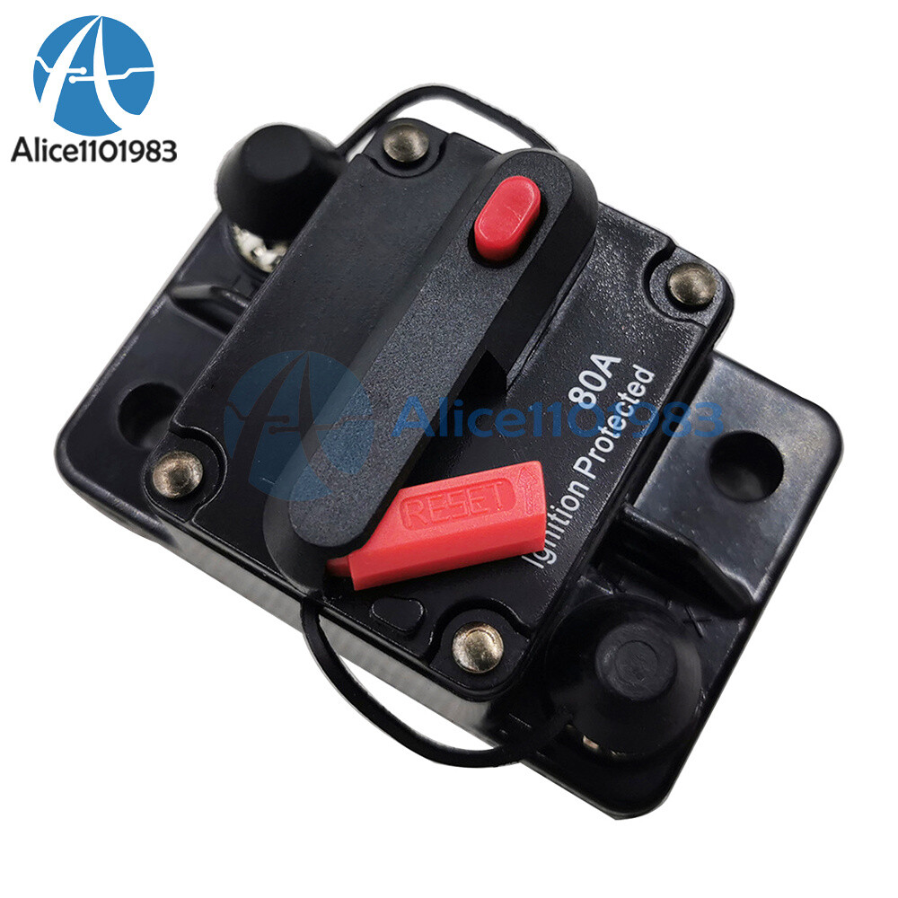 Waterproof Circuit Breaker Fuse Reset 30-300A DC12-48V Car Boat Auto Breaker