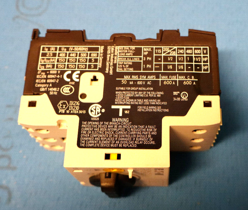 New Eaton PKZM0-2.5-T Motor Circuit Breaker