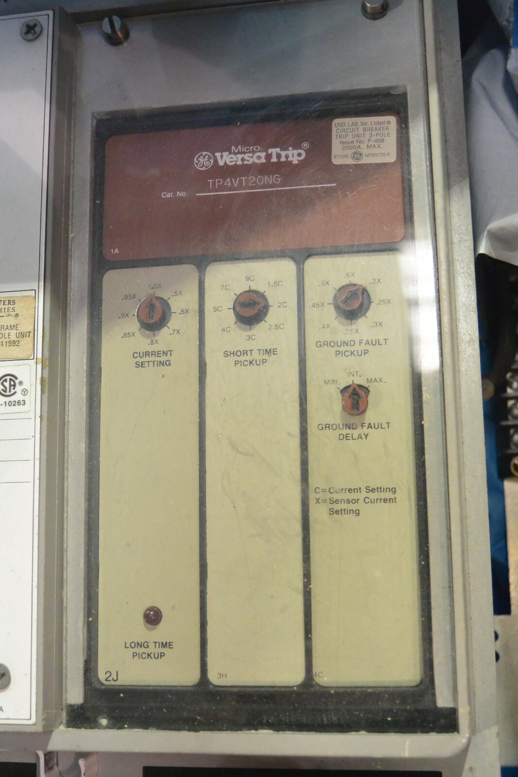 GE TPVF6 TPVF6620 2000 amp 600v 3p TP4VT20NG LSIG Circuit Breaker -TESTED