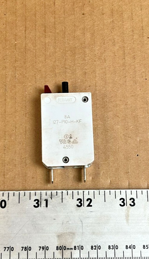 E-T-A Circuit Breaker 8A, 28V, 127-P10-H-KF