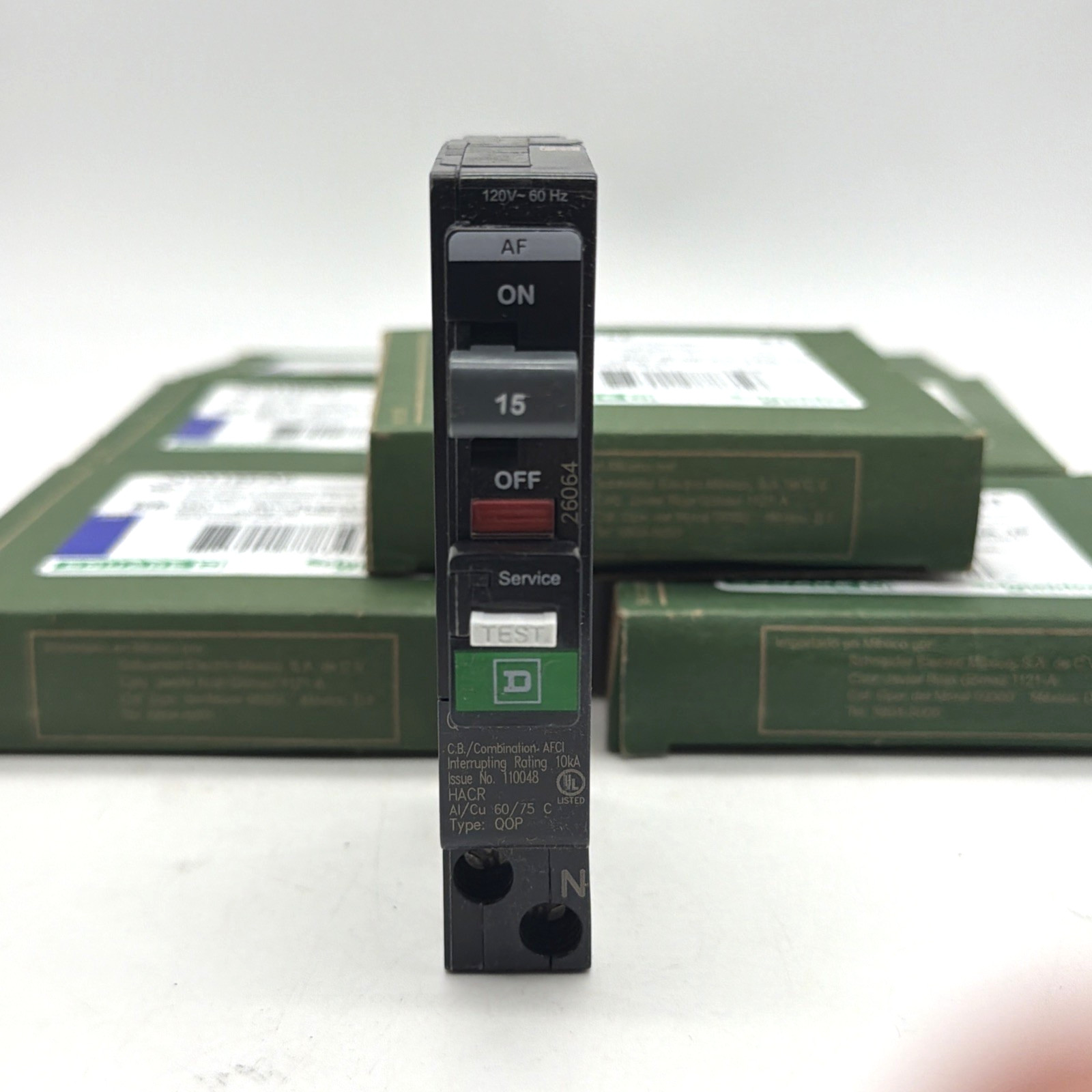 Square D QO115PAF 15A Arc Fault CAFCI Plug-On Neutral Breaker NEW Lot 7