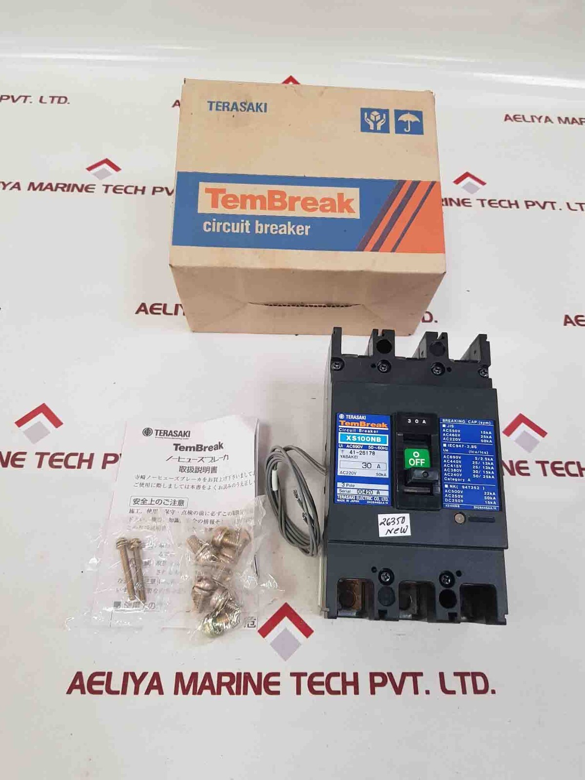 Terasaki XS100NB 30Amp Tembreak Circuit Breaker 3 Pole 50~60Hz