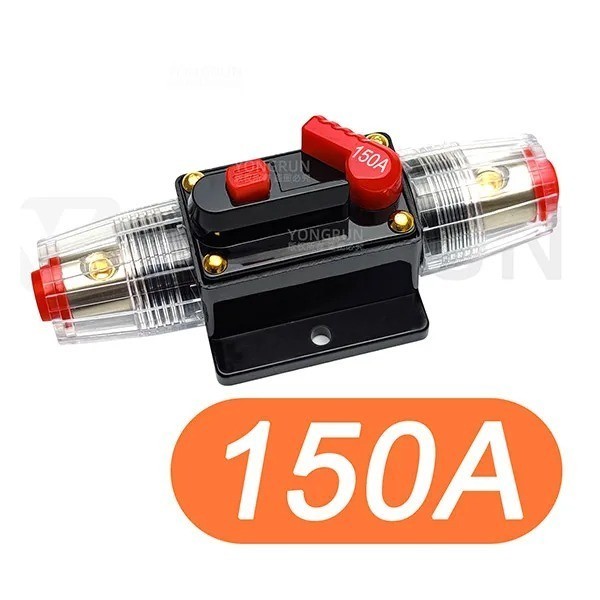 20A-150AMP Trip DC Car Audio Solar Energy Inline Circuit Breaker 12V Fuse Holder