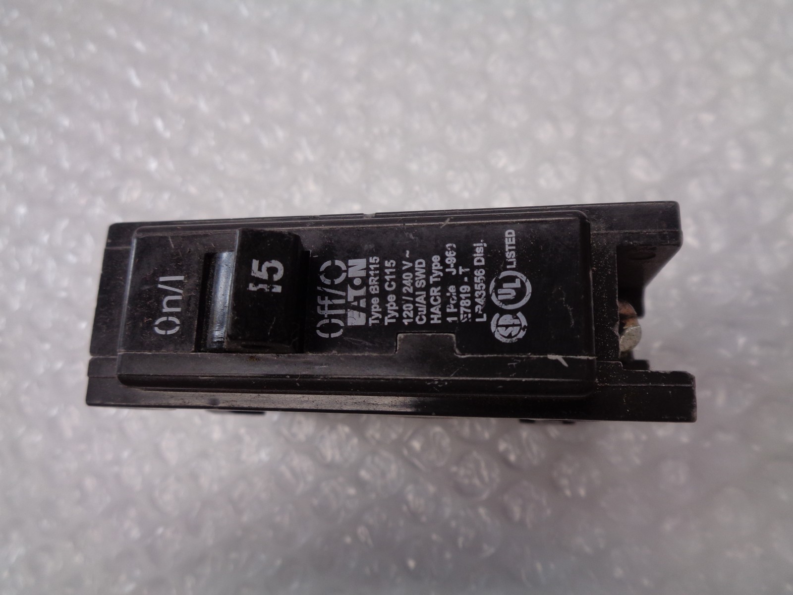 EATON BR115 BREAKER 1POLE 15AMPS LOT OF 5 NSNP
