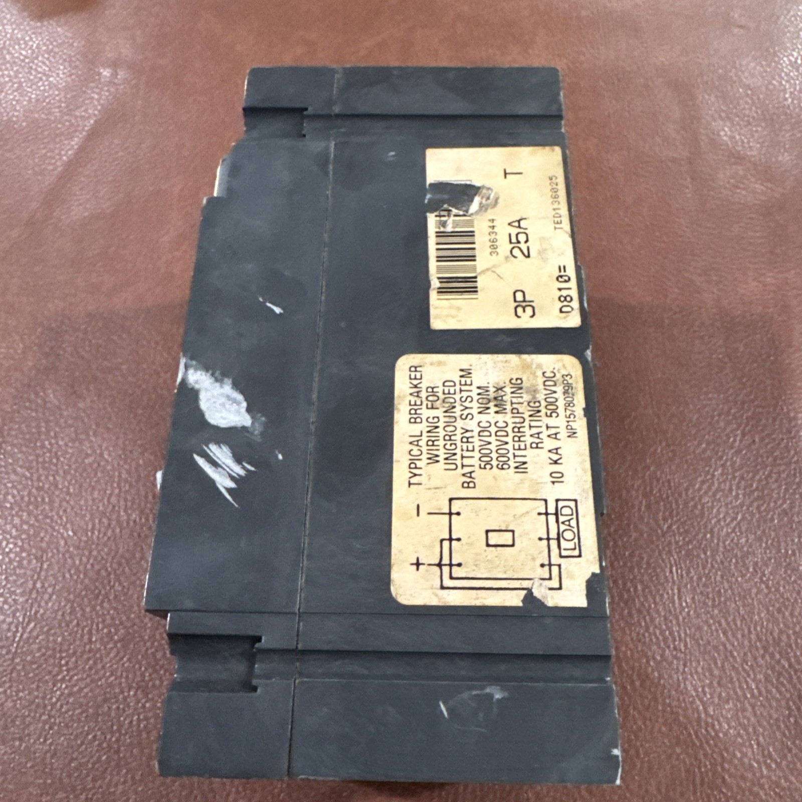 GENERAL ELECTRIC GE TED136025 25A 600VAC 250VDC 3 POLE CIRCUIT BREAKER 3P 25 Amp