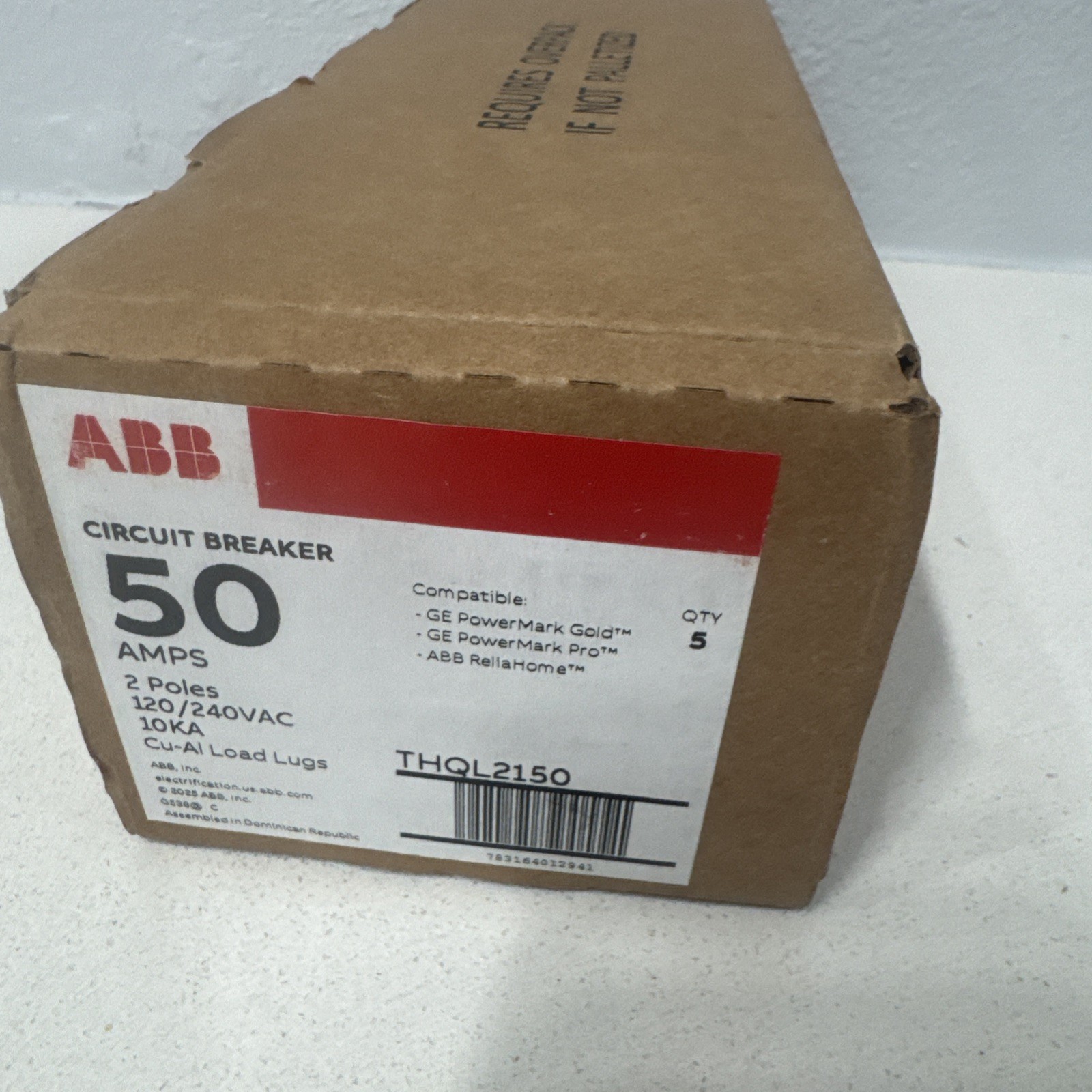 General Electric THQL2150 2-Pole Circuit Breaker Pack of 5