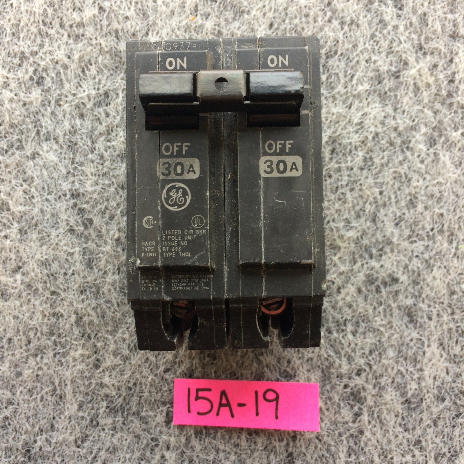 General Electric THQL2130 TQL2130 2 Pole Circuit Breaker 30A 2P 1 YR Warranty