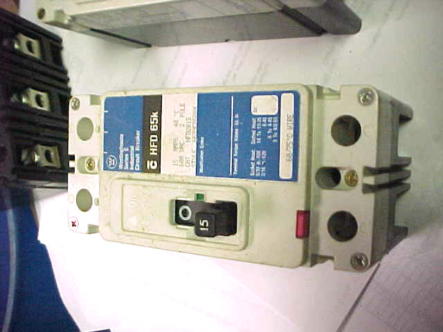 * Cutler Hammer Westinghouse 15A 2P BREAKER HFD2015 LL-49