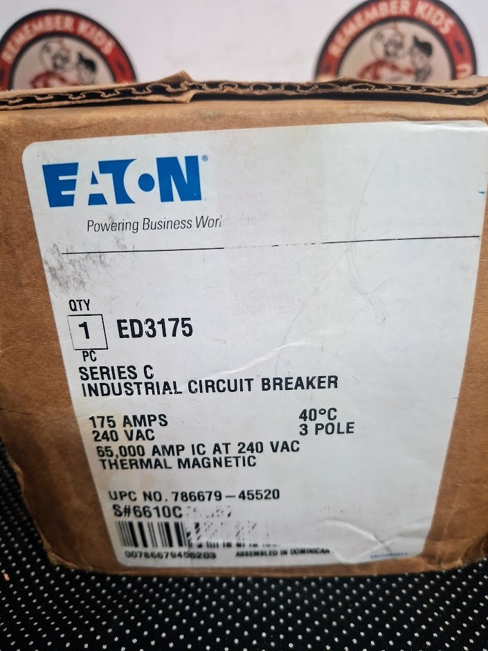 EATON ED3175 175 AMP 3 Pole 65k Circuit Breaker SHIPS SAME DAY