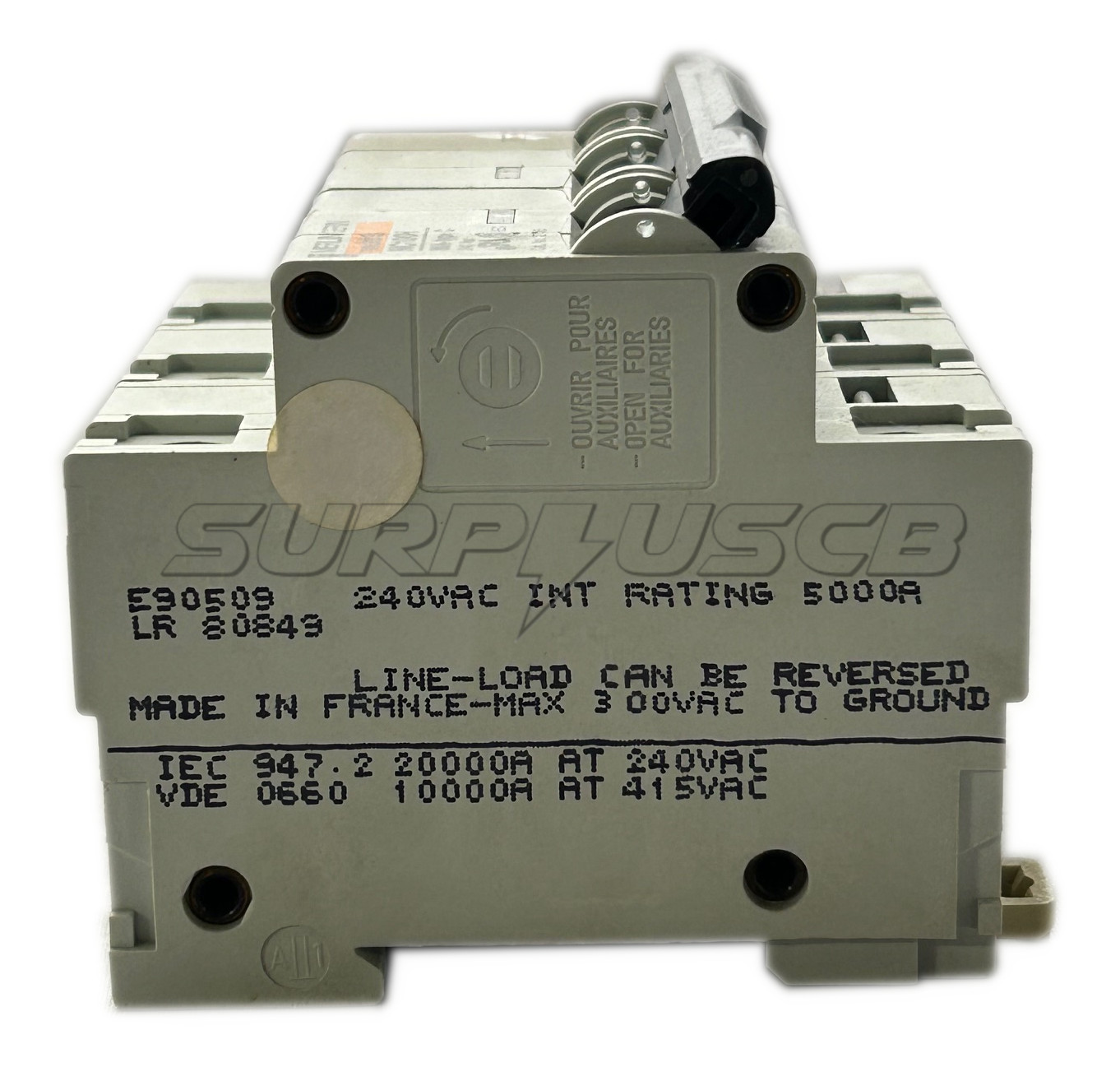 Square D MG27185 Molded Case Circuit Breaker, 120/240Vac, 80A, 3-Pole, Bolt-On