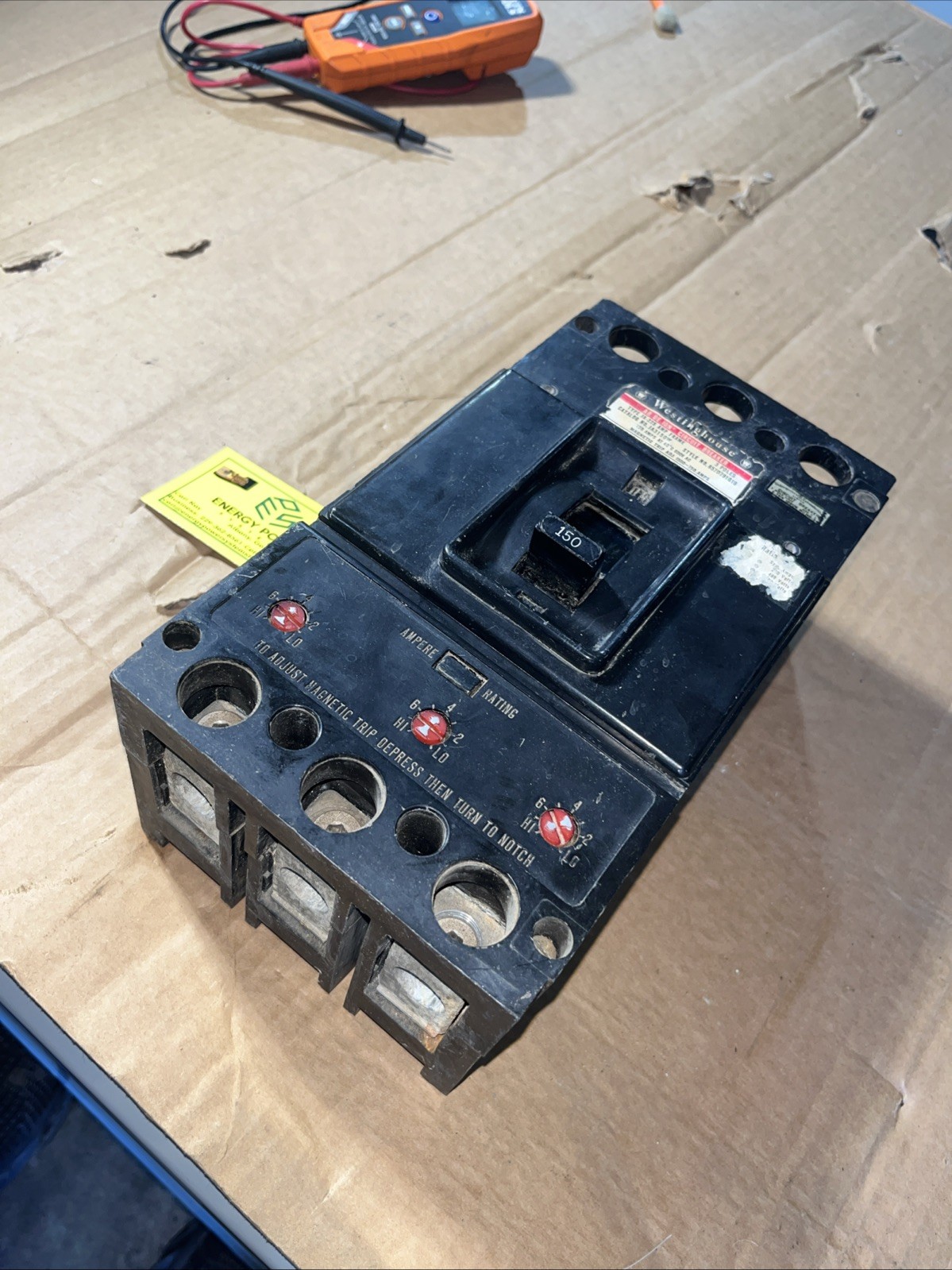 JA3150W Westinghouse Type JA Circuit Breaker 3 Pole 150 Amp 600V 150A With Lugs