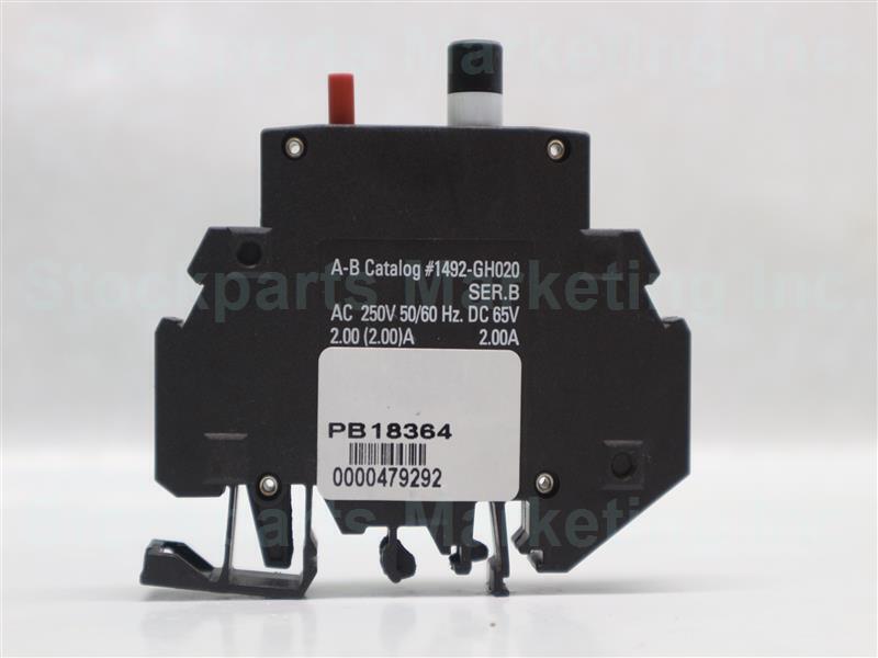 Allen-Bradley 1492-GH020 1492GH020 SER. B Circuit Breaker AC 250V DC 65V