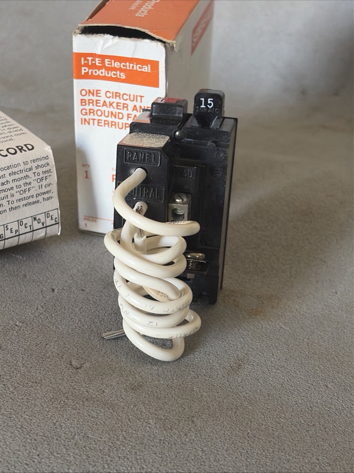 P115GF SIEMENS ITE “BULLDOG” PUSHMATIC GOULD 15 AMP, 1 POLE GFCI GFI 15A 120V