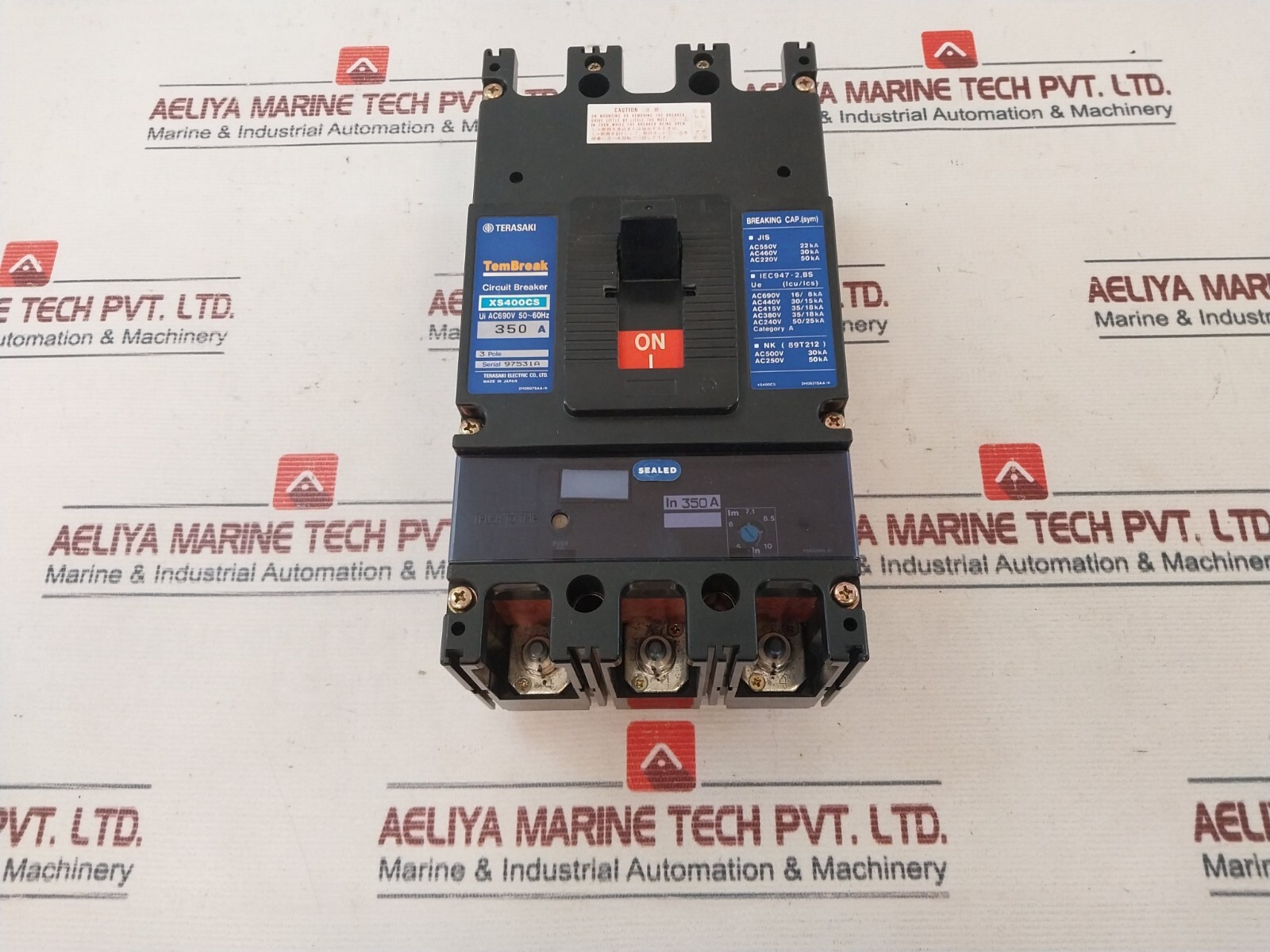 Terasaki XS400CS 3 Pole 350A Circuit Breaker 50~60Hz AC200-480V