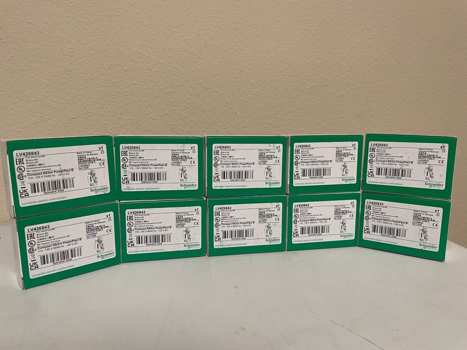 Square D LV426843 120v Shunt Trip PowerPact Circuit Breakers B Frame NEW IN BOX