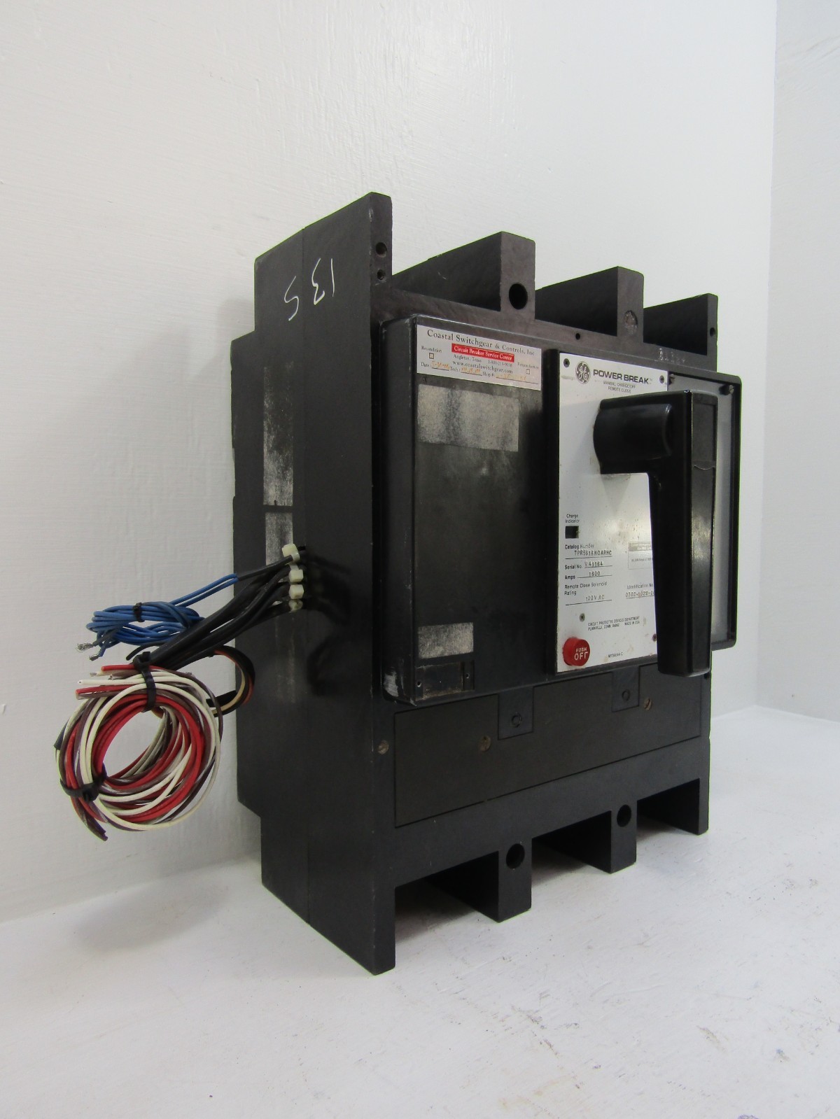 GE TPR5616NQARHC 1600 Amp 600V PowerBreak Breaker 1600A TPR5616 General Electric