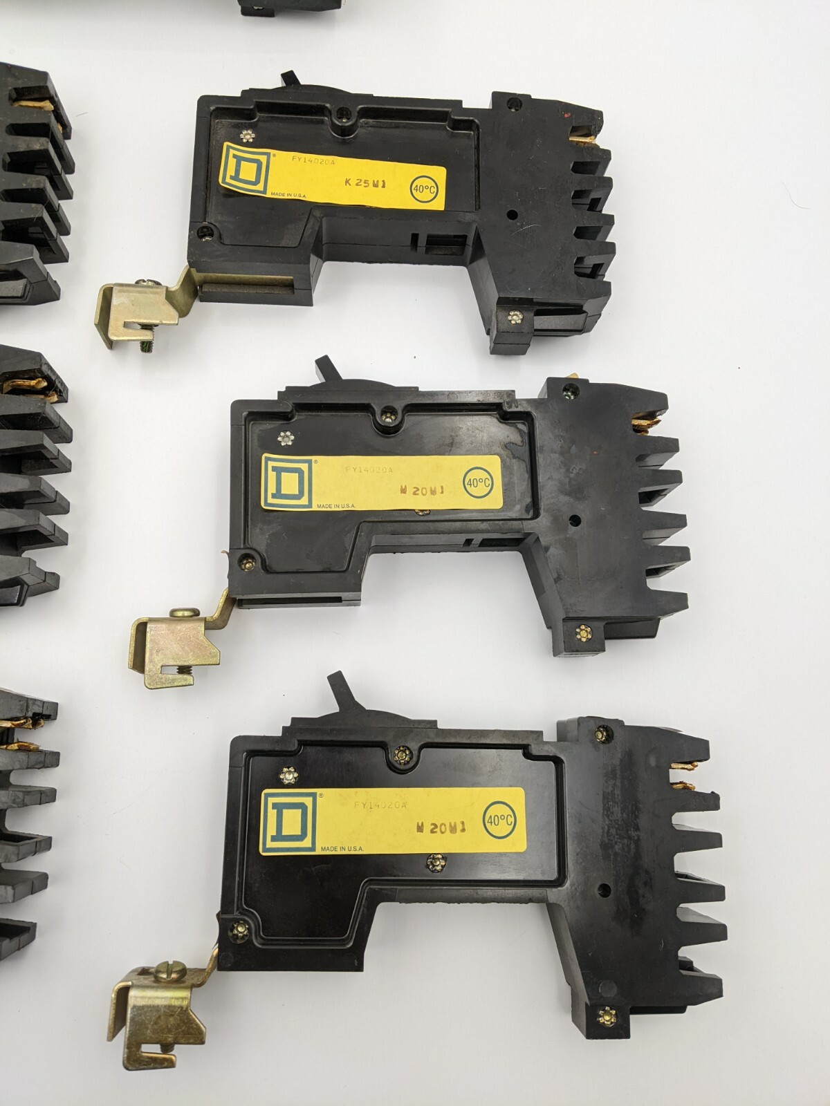 7 Pcs Square D FY14020A Circuit Breaker 20 Amp 1 Pole 277 VAC I-Line A FY14020-A