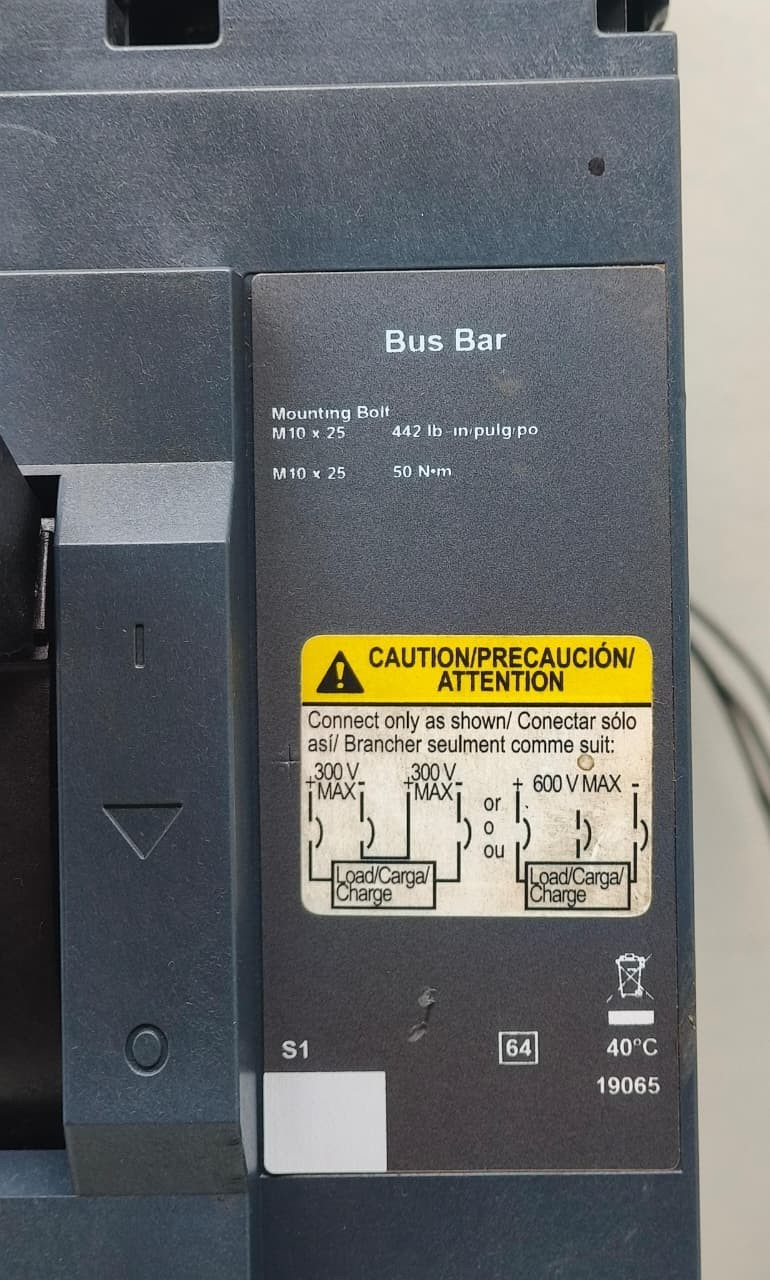 SQUARE D POWER PACT LL 1200 LLF37060D33 600A CIRCUIT BREAKER