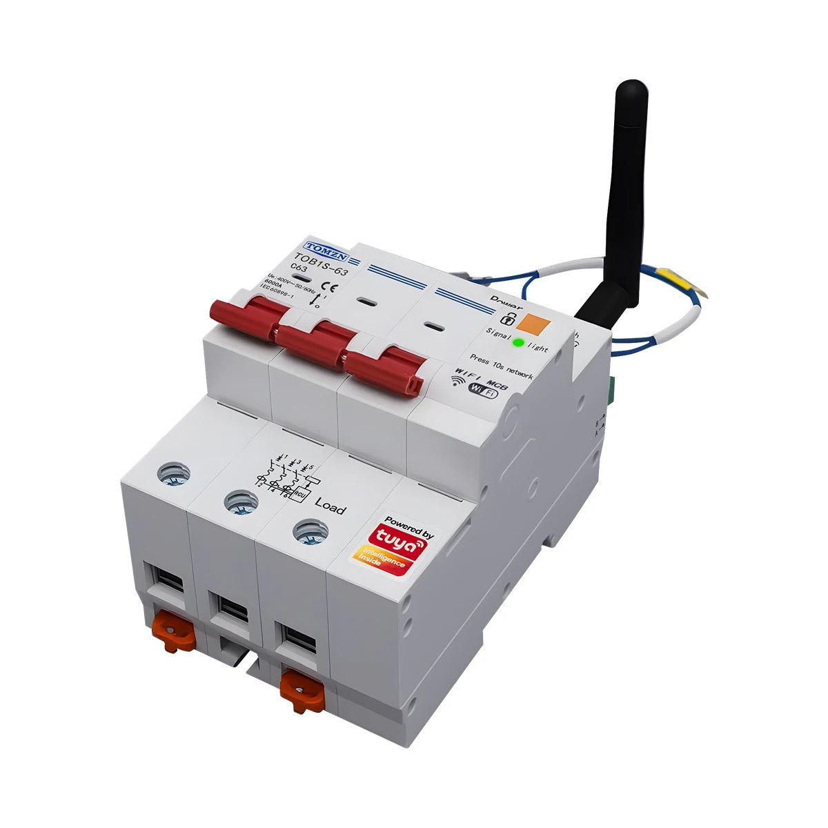 3 Phase 3P+N WiFi Smart Circuit Breaker TUYA Smart Life RS485 Modbus Din Rail