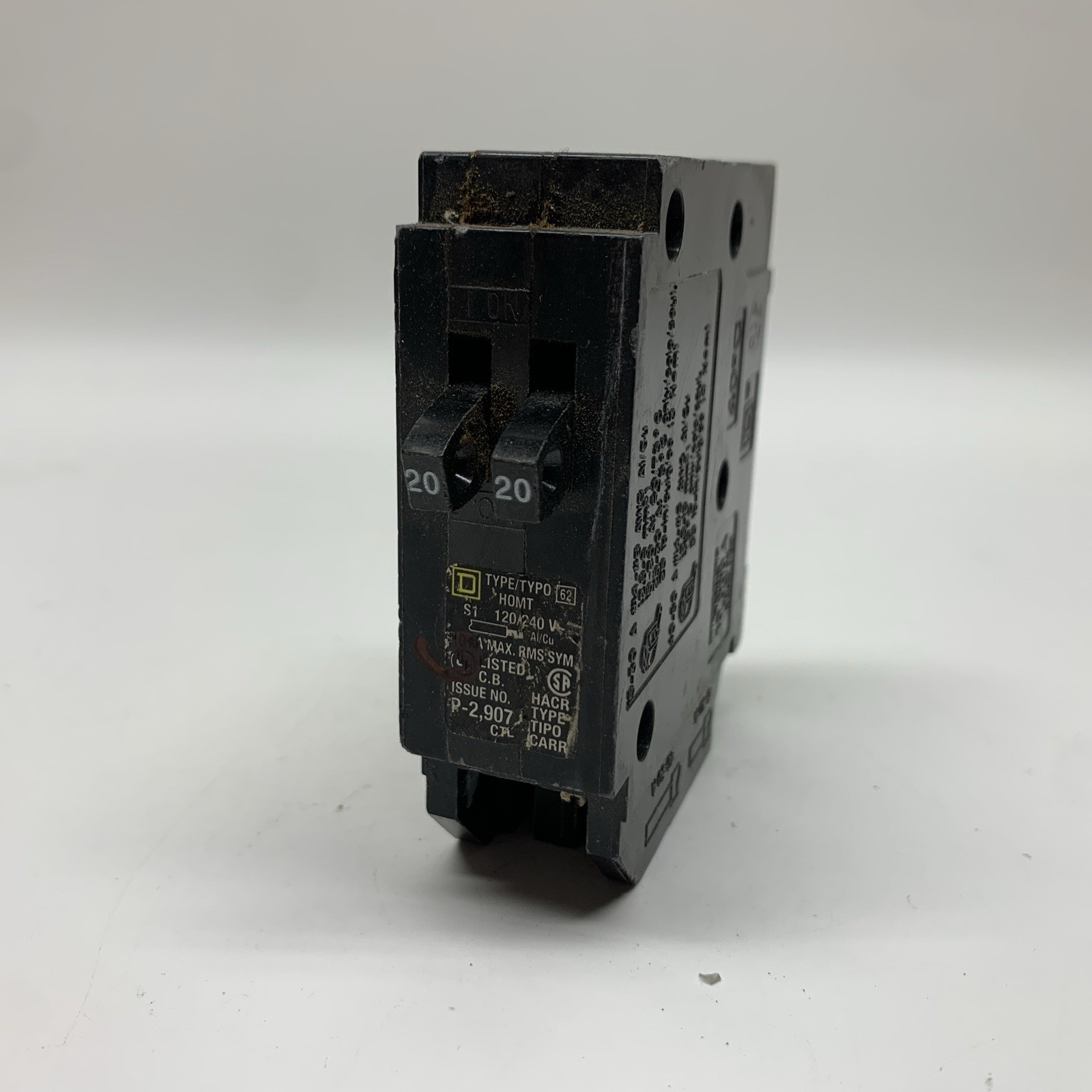Square D HOMT2020 Homeline 20 amp Twin 1 Pole Tandem Circuit Breaker