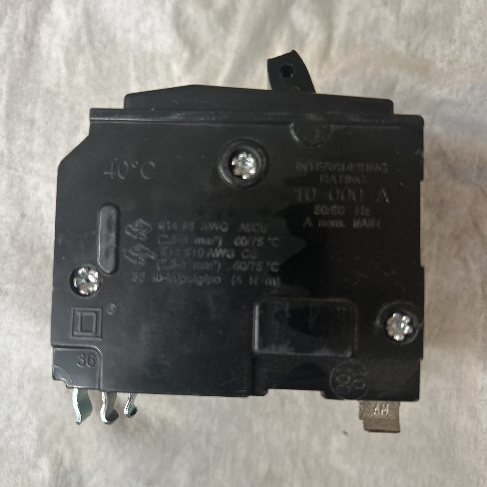 Lot of 5 Square D QO120 20A Circuit Breakers – New, No Box.
