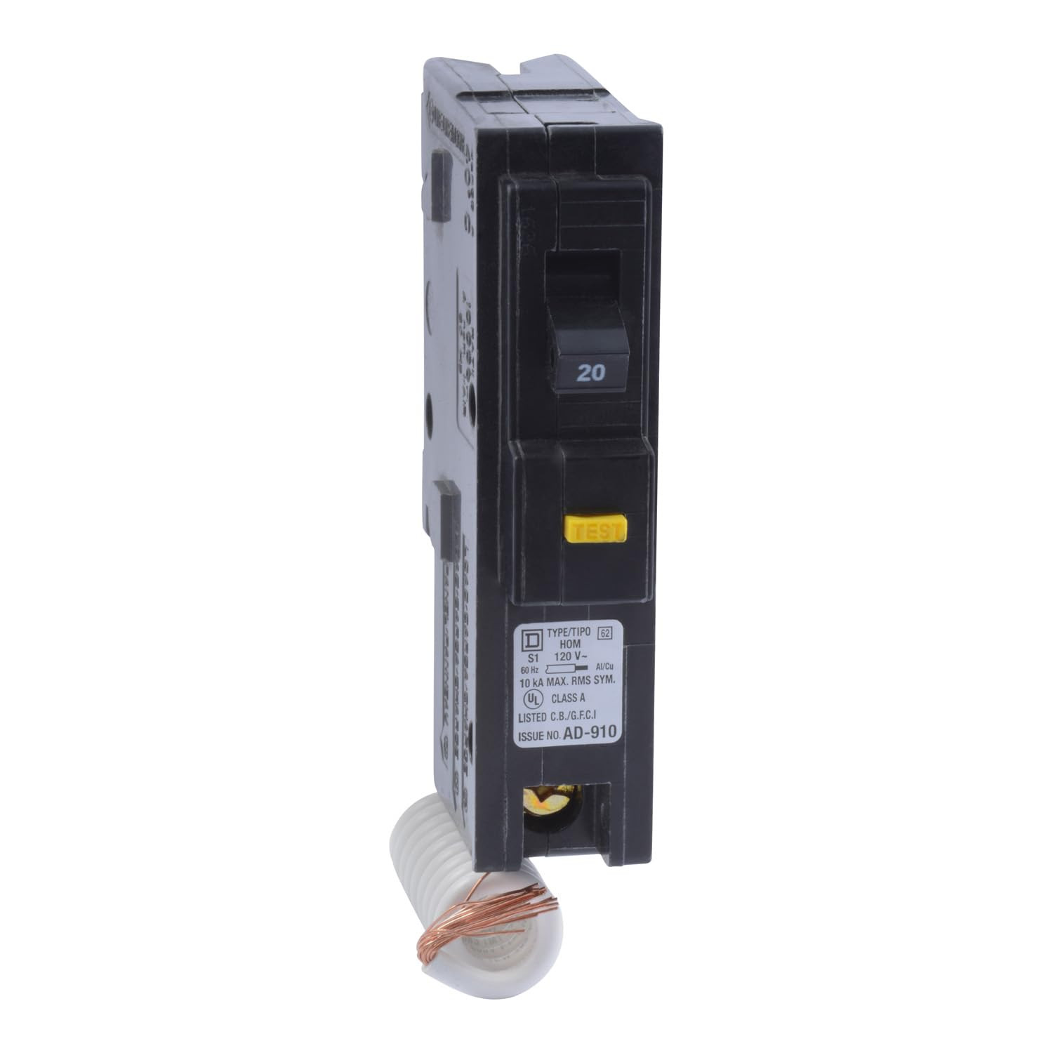 Homeline 20 Amp Mini Circuit Breaker, 1 Pole, 12