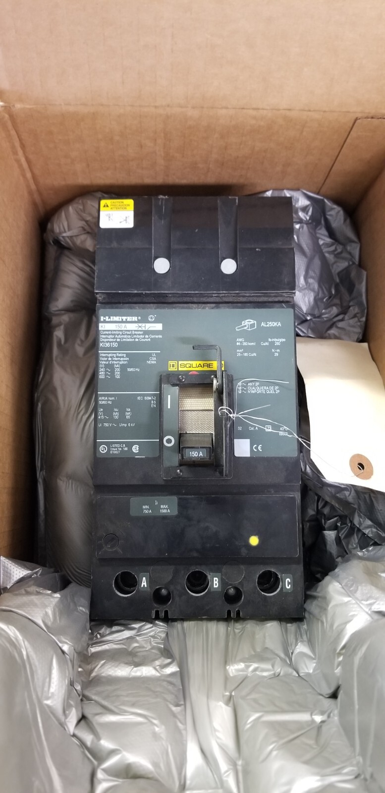 SQUARE D KI36150 CIRCUIT BREAKER