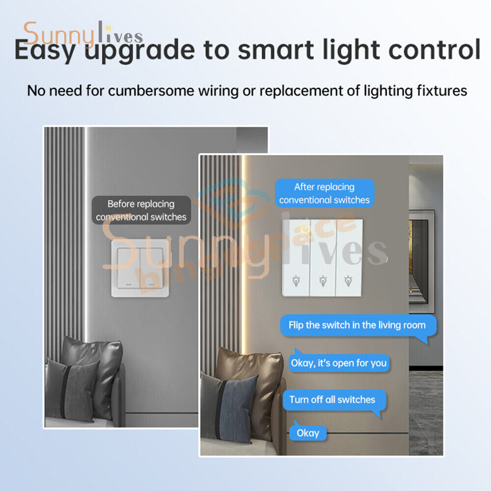 DH-315 Ewelink WiFi Smart Switch Control Panel Remote Control Wall Switch NEW